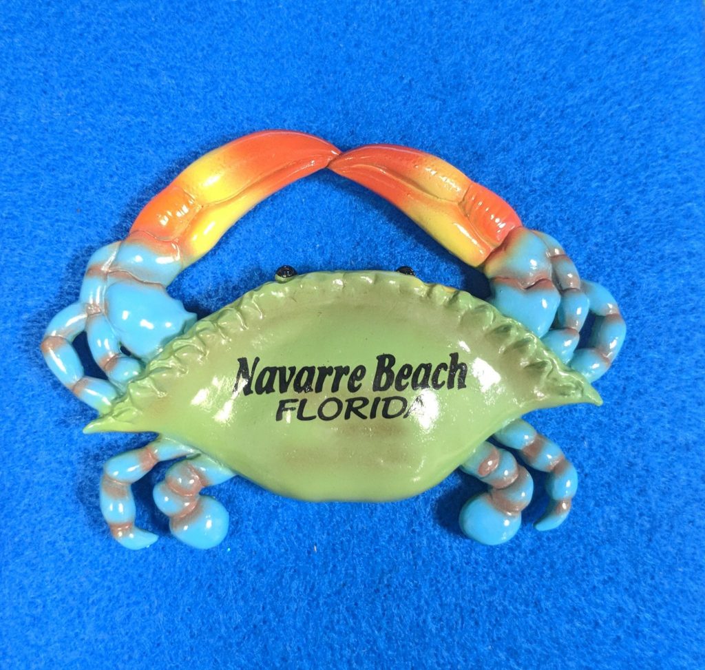Souvenir Blue Crab Rubber Island Style Florida