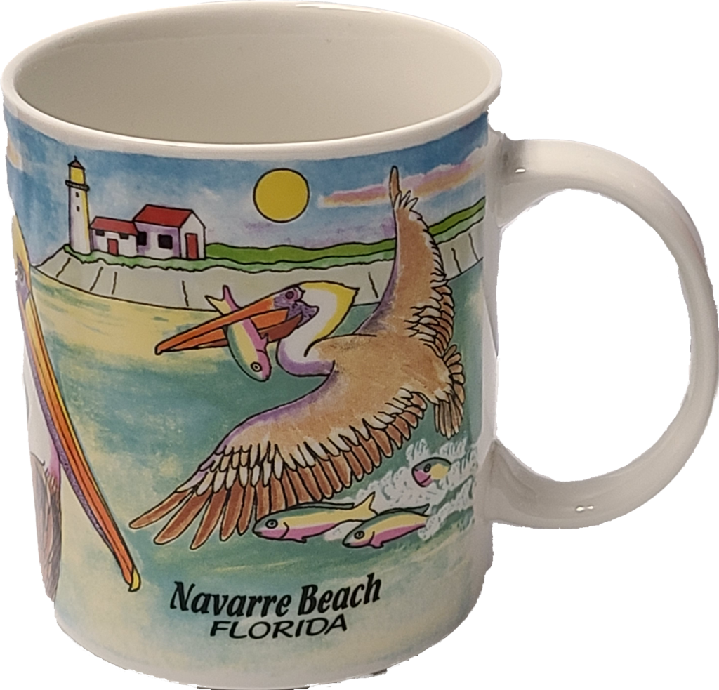 Rainbow Brown Pelican Bird Mug Wrap