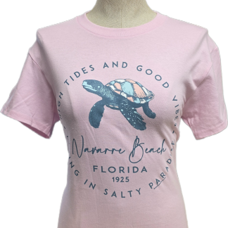 Navarre Beach Souvenir T-Shirt - Light Pink - Turtle