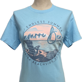 Navarre Beach Souvenir T-Shirt - Sky - Water Sunset