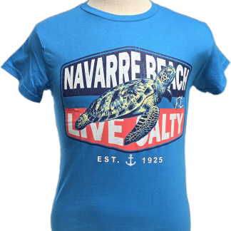 Navarre Beach Souvenir T-Shirt - Sapphire - Turtle