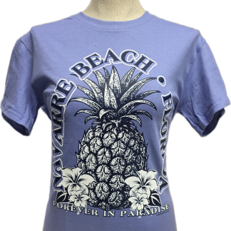 Navarre Beach Souvenir T-Shirt - Violet - Pineapple