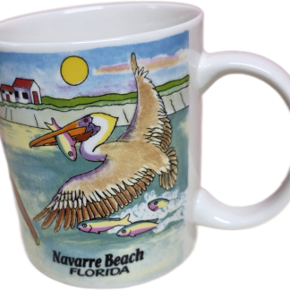 Vintage Coffee Mug - Pelican Scene
