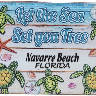 "Let The Sea Set You Free" Magnet
